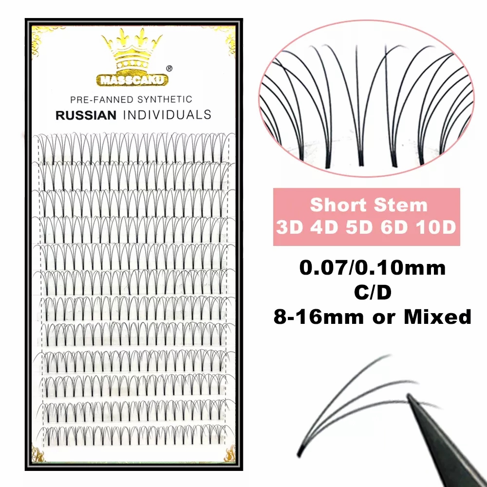 Eyelash Extension Or Extensions - MASSCAKU Lashes Premade szerokie wachlarze 3d/4d/5d/6d/10d/20d