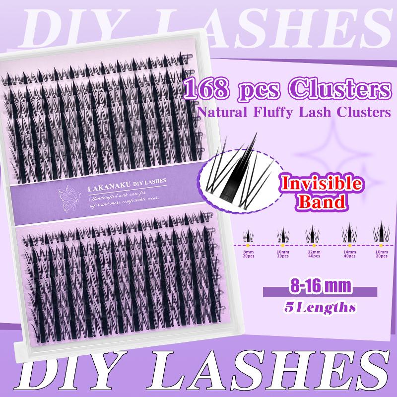 Eyelash Extensions - Naturalne rzęsy w kępkach, pojedyncze, puszyste,