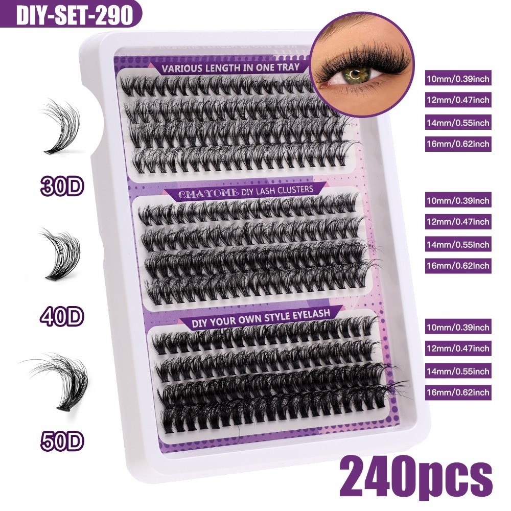 Eyelash Extensions - Naturalne rzęsy na sztyfcie, styl wispy,