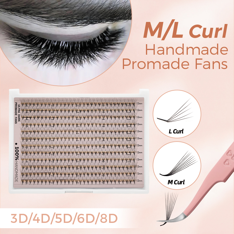 Eyelash Extension Or Extensions - 360/600 Rzęsy Bukietowe L Curl M