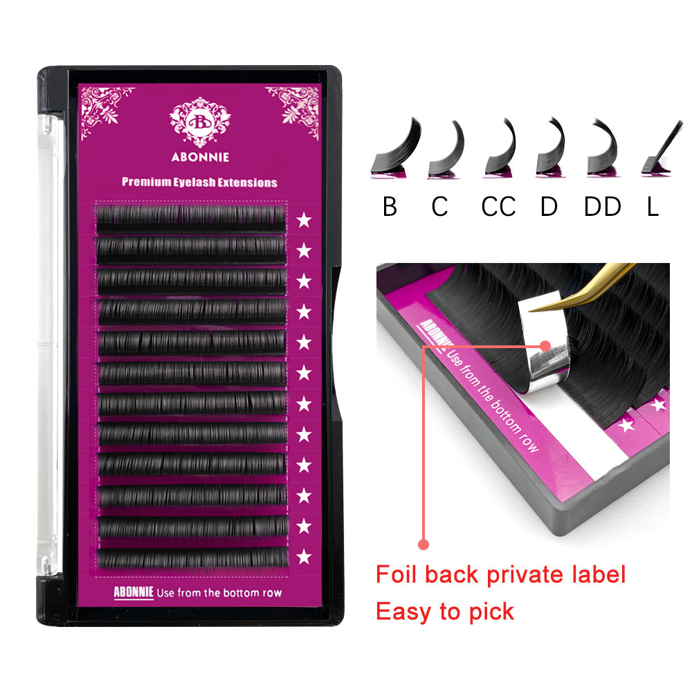 Eyelash Extension Natural Classic - Abonnie B Curl 8-15mm Faux Individual