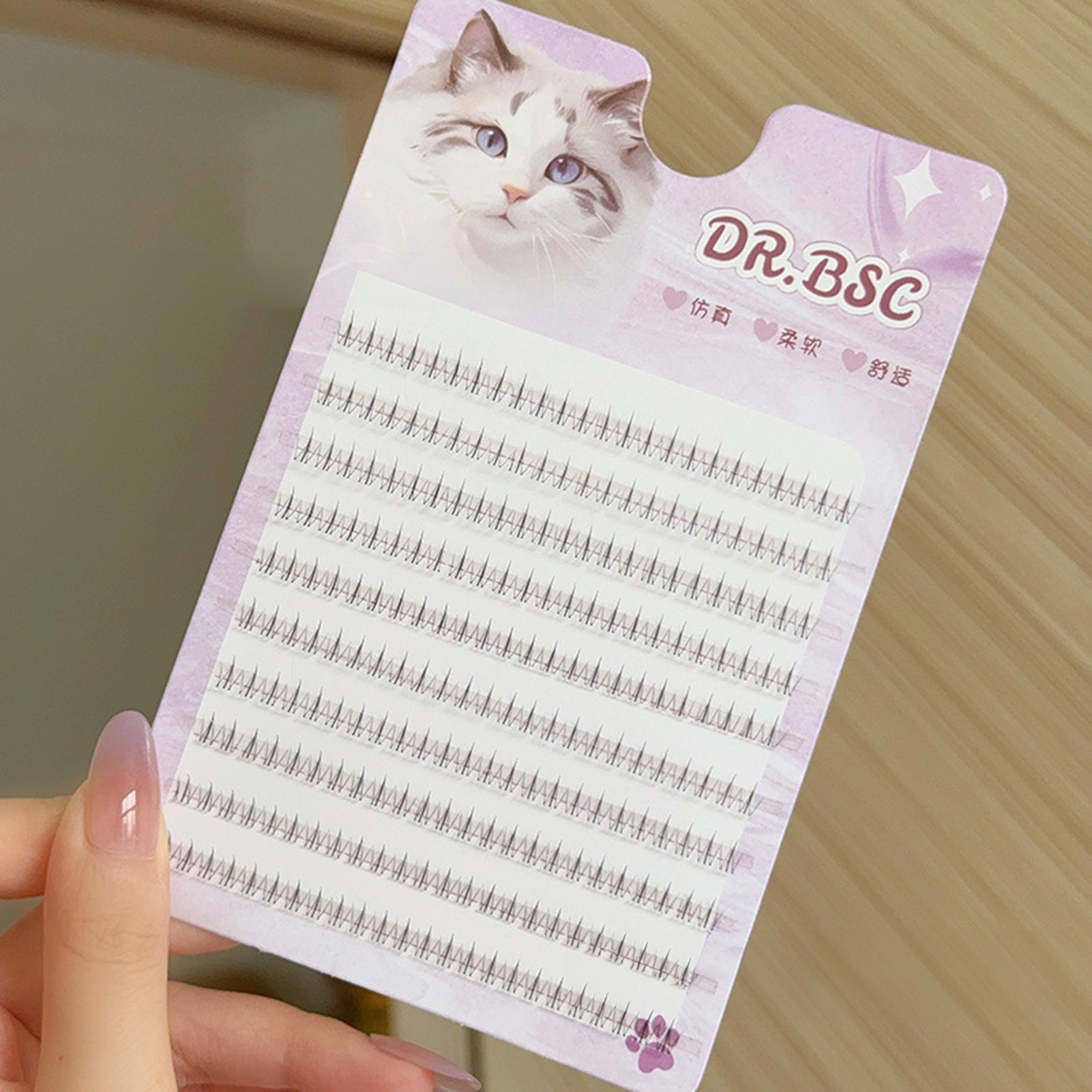Eyelash Extension Korean Style - Cienkie rzęsy na taśmie do samodzielnego