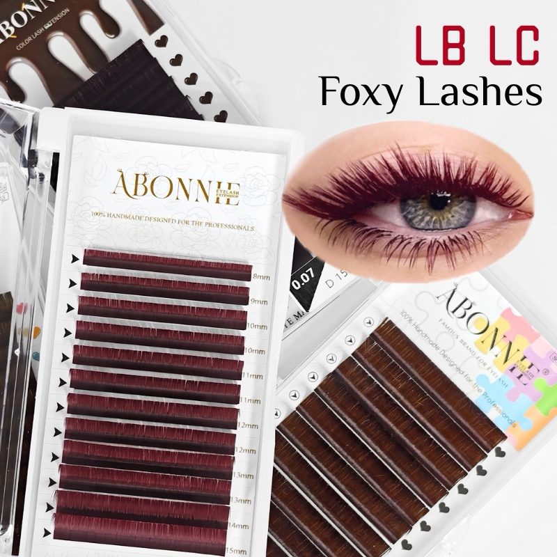 LB LC Burgundy Lashes Czerwone – Eyelash Extension Natural Classic recenzja i cena